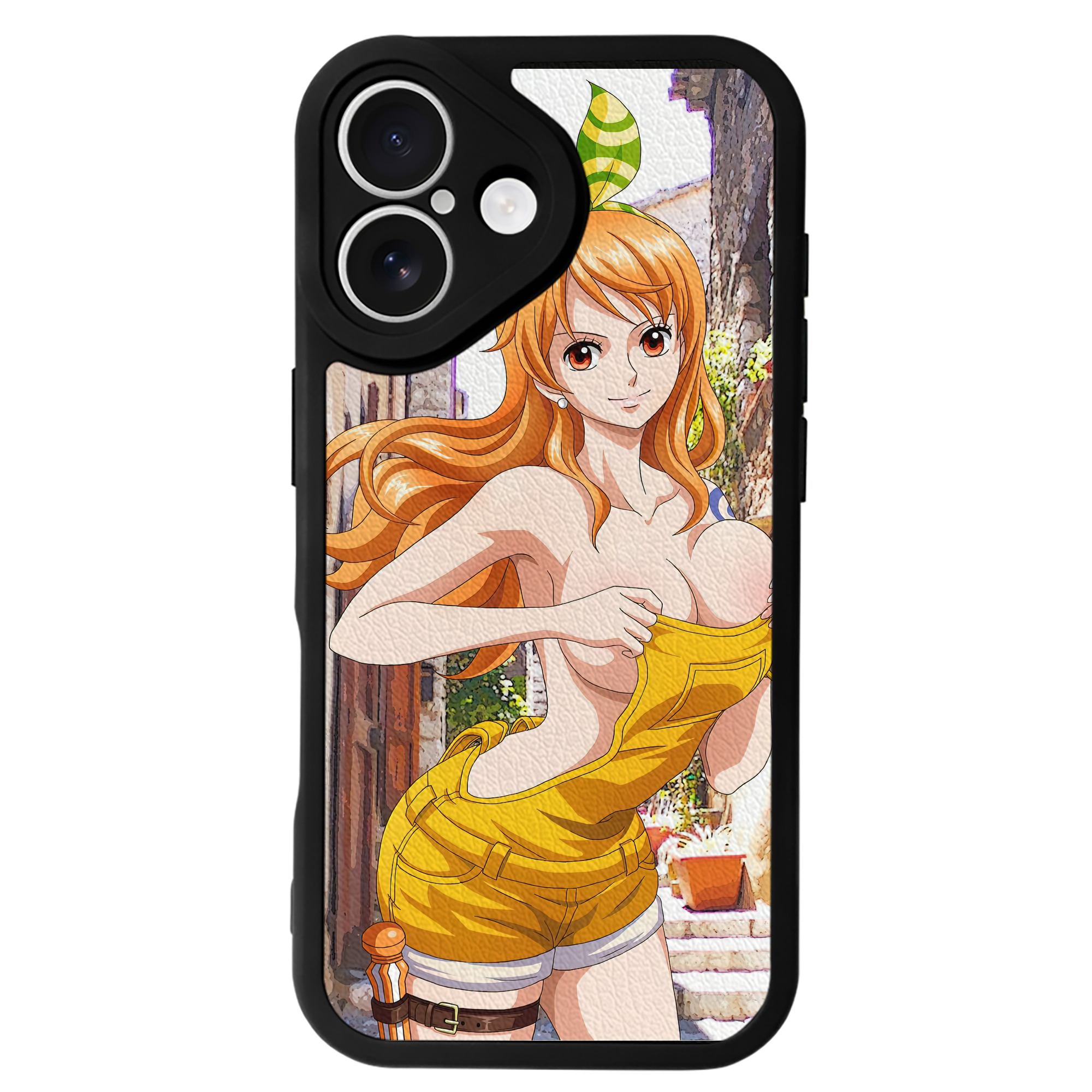 （画像用） ワンピース ONE PIECE 【iPhone 16シリーズ対応】シリコンスマホケース（レザー調） 材質：シリコン
